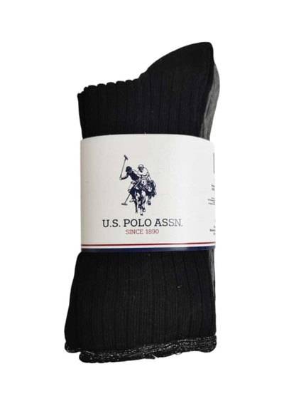 U.S. Polo Assn. Kadın Soket 5'li Çorap Over-sk25 Siyah