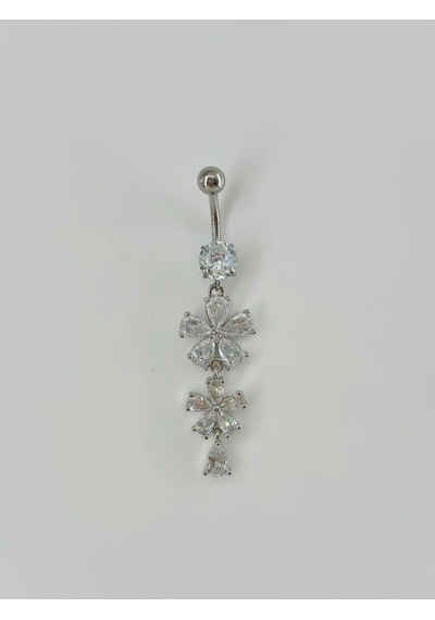 Tedar Çiçek Detaylı Sallantılı Göbek Piercing Najmaddin Standart 88702561