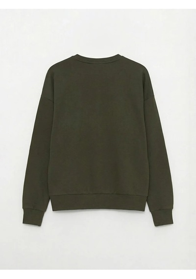 Lc Waikiki Haki Soft Touch Oversize Kadın Sweatshirt