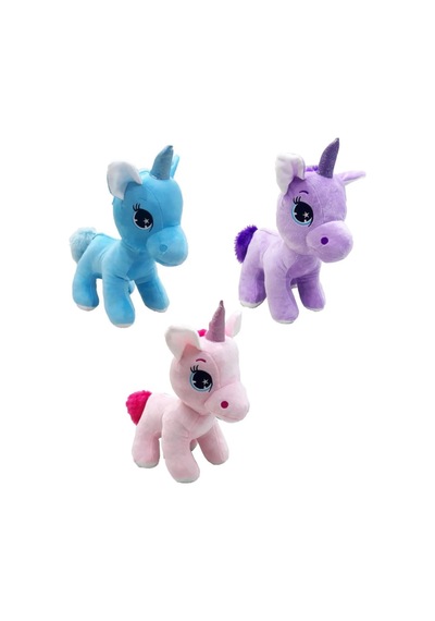 Peluş Pony At 32 Cm - Mavi Su Dünyası Pembe