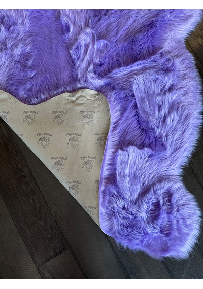 A Post Lila Yumuşak Dokulu Peluş Halı Tek Kafa Post