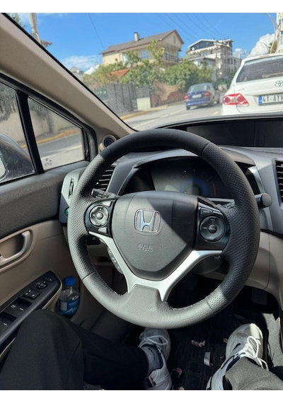 Honda Fb 7  Kaplama Deri Direksiyon Kılıfı Siyah