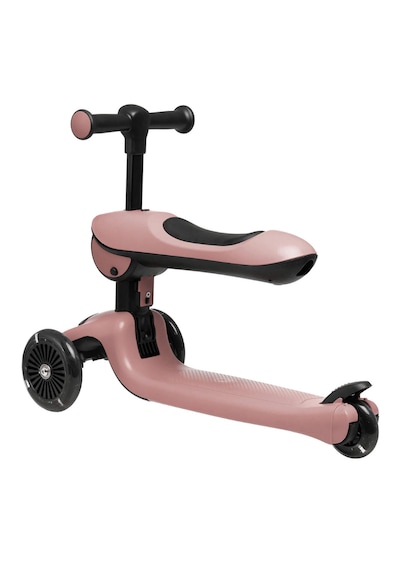 Casual 3 Tekerlekli Işıklı Katlanabilir Oturaklı Scooter Somon