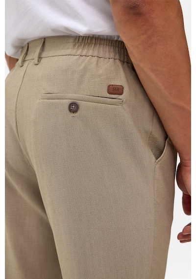 Süvari Bej Slim Düz Jogger Pantolon-38641 Bej