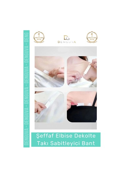 Kıyafetbandı Şeffaf Çift Taraflı Vücut Kıyafet Sabitleyici Yaka Bluz Elbise Kaydırmaz 36 Parça Bant