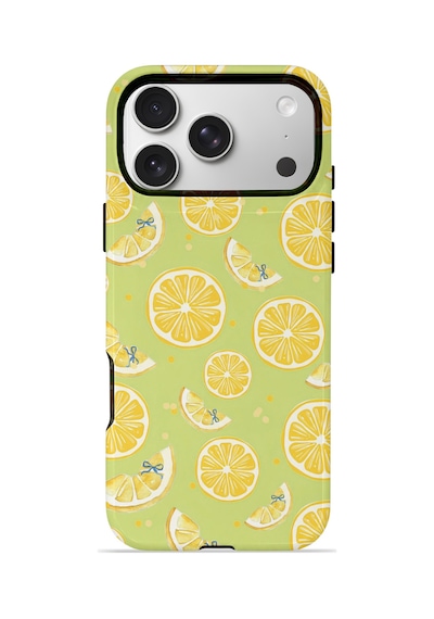 Apple iPhone Uyumlu 17 Pro Vorian Çift Katmanlı Magsafe Kılıf Lemonade Garden