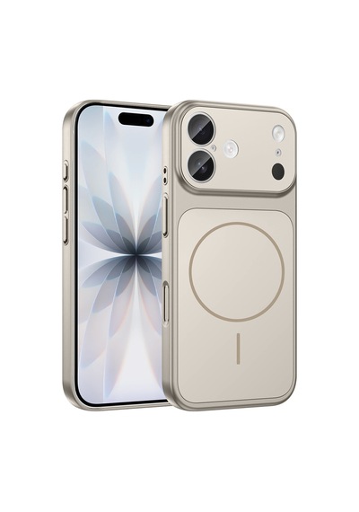 İphone 16 Uyumlu İphone 17 Pro Görünümlü Magsafe Özellikli Dönüşüm Kılıfı Formen Kapak Grey
