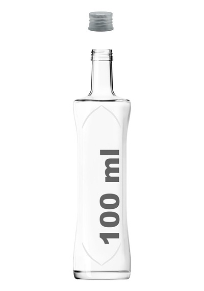 100 Ml Şeffaf Piramit Sosluk Metal Gümüş Kapaklı 100 Cc Kavisli Cam Şişe 1 Adet Gümüş Diğer