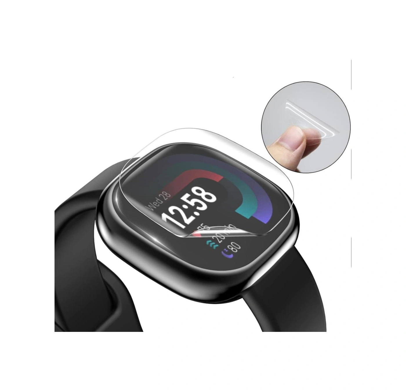 Fitbit Versa 4 Ekran Koruyucu Tpu Film Şeffaf 2 Adet