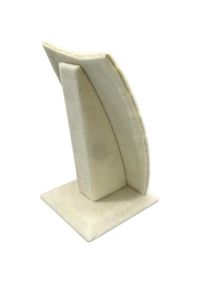 Yerli Üretim Dubai Model Süet Kumaş Krem Renk 12/8 Cm Kolye - Zincir Ayaklı Stand Çok Renkli