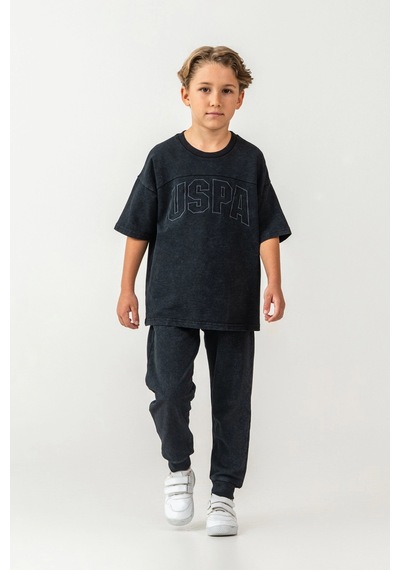 U.S. Polo Assn. U.s. Polo Assn. 2437 Erkek Çocuk Garson Kısa Kol Bermuda Takım Siyah