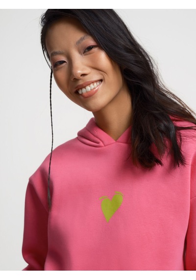 Loft Loose Fit Kadın Sweatshirt Fuşya