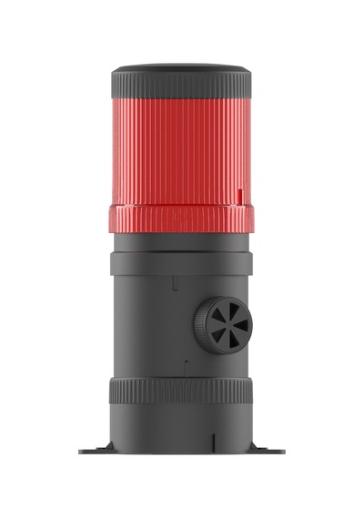 Mesan Ø70 1 Kat Işıklı Kolon Yanıp Sönen Ampul Buzzer Taban Montaj Kırmızı 24vac Ms 410.1.24vac