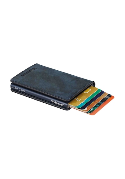 Walsmart Slim Crazy Akıllı Mekanizmalı Cüzdan Hakiki Deri