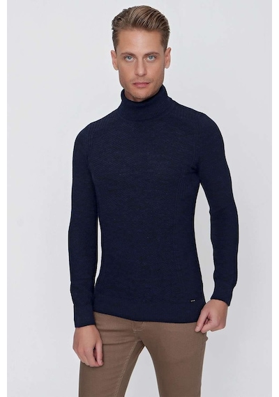 Efor Tr 847 Slim Fit Lacivert Klasik Triko Lacivert