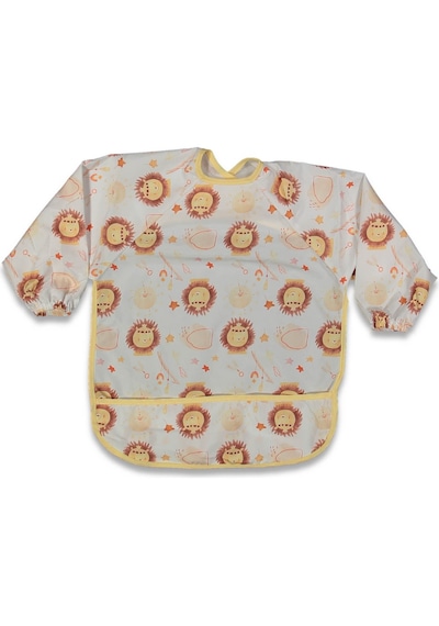 Bebechi Bambino Kids Uzun Kollu Mama Ve Aktivite Önlüğü 6-24 Ay Kırmızı - Sarı