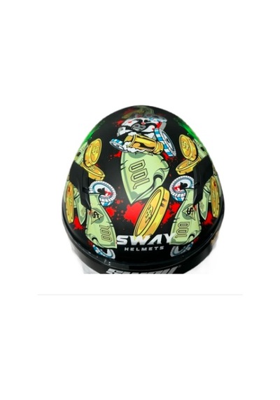 Sway SW 820 Ugly Full Face Gümüş Vizörlü Kask
