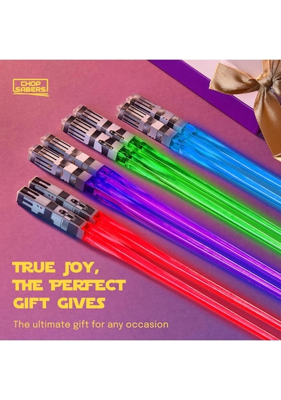Valkyrie 8 Parça Led Işıklı Chopstick Işık Kılıcı Yemek Çubukları Star Wars Tema Çöpstik Çok Renkli