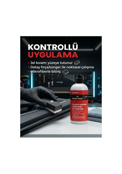 Araç Oto Plastik Aksam Temizleme Ve Yenileme Jeli 500ml Cobra