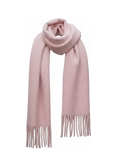 Bermody Puffy Yumuşak Dokulu Kadın Atkı Şal Omuz Şalı 50 X 190 Cm Pembe