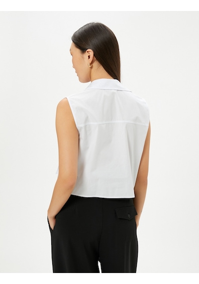 Koton Crop Gömlek Kolsuz Kargo Cepli Manşet Yaka Düğmeli Kırık Beyaz 4sak60011ew 4SAK60011EW001 Ekru Koton Crop Gömlek Kolsuz Kargo Cepli Manşet Yaka Düğmeli Kırık Beyaz 4sak60011ew 4SAK60011EW001 Ekru
