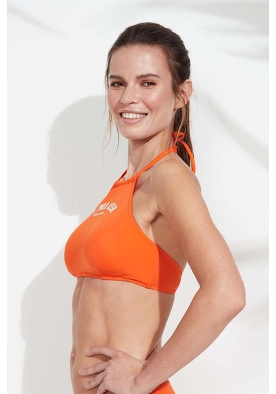 U.S. Polo Assn. Kadın Turuncu Halter Bikini Üst 21507
