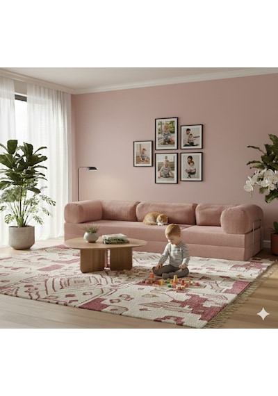 Herev 300x100 Sünger Köşe Koltuk Takımı Yatak Olur Kanepe Yıkanabilir Fitilli Kadife Kumaşlı Şark Köşe Pembe Herev 300x100 Sünger Köşe Koltuk Takımı Yatak Olur Kanepe Yıkanabilir Fitilli Kadife Kumaşlı Şark Köşe Pembe
