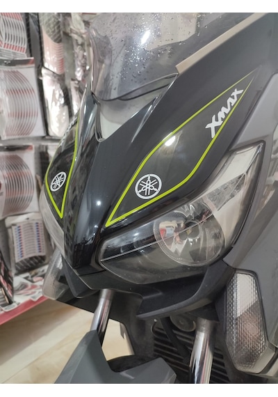 Yamaha Xmax 250 2014-2017 Far Üstü Far Kaşı Pad Siyah Sarı