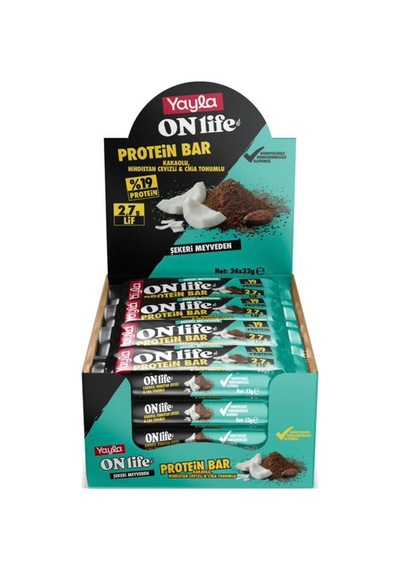 On Life Protein Bar Kakaolu Hindistan Cevizli&chia Tohumlu 40gr X 24 Lü - 943370010