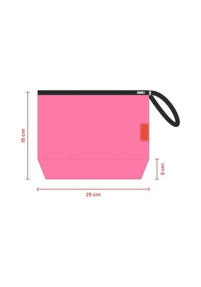Baghashtag Pembe Şeffaf Üçgen Form Makyaj Çantası