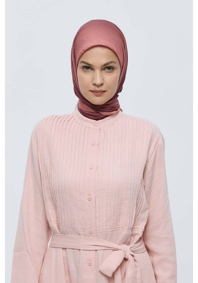 Moda Kaşmir Mirora Desen Bambu Eşarp Gül Kurusu