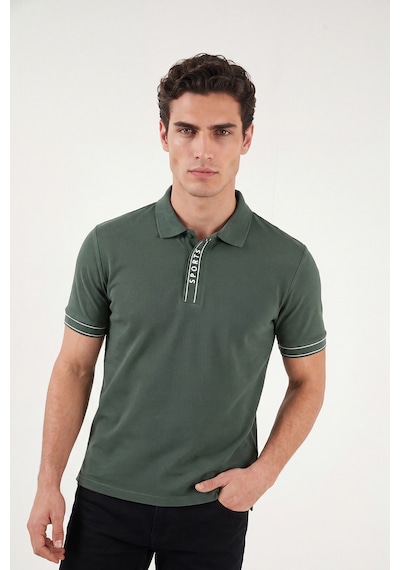 Buratti Pamuklu Regular Fit Yarım Fermuarlı Polo T Shirt Erkek Polo Yaka T Shirt 5904073 Nefti