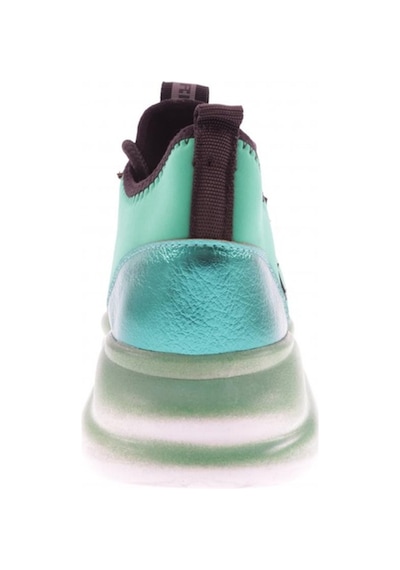 Dgn 311 Kadin Kalin Taban Yazi Detayli Sneakers Ayakkabi Çimen Yeşili
