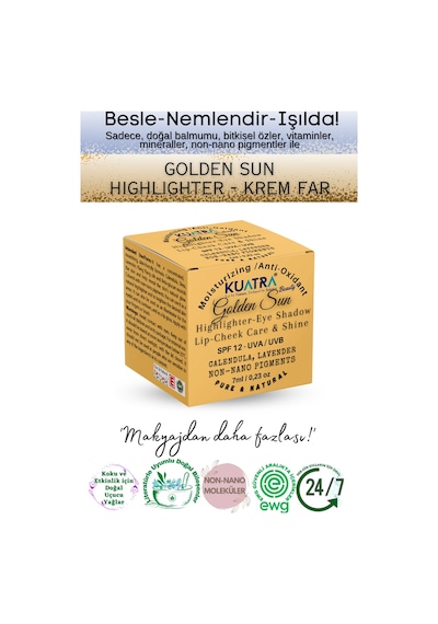 Kuatra Golden Sun Çok Amaçlı Işıltı Veren Balm 7 ML
