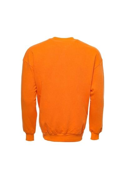 Wessi Oranj Baskılı Desenli Bisiklet Yaka Sweatshirt Turuncu