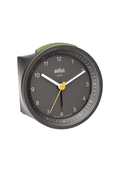 Braun Bnc007gygy Analog-alarmlı Saat/kronometre, Uyku Fonksiyonu, Işıklı Kadran, Koyu Gri