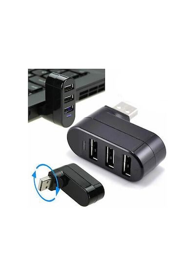 3 Port 180 Dirsek Usb Hub Çoğaltıcı Çoklayıcı Usb 2.0 Çoklama
