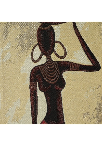 Figüratif Seri-31 Dokuma Goblen Kumaş-Afrikalı set3
