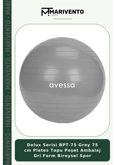 Delux Serisi Bpt-75 Grey 75 Cm Plates Topu Poşet Ambalaj Gri Form Bireysel Spor