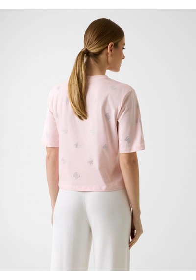 Guess Silvy Boxy Fit Kadın Pembe T-shirt V6gı18k2985-g63m