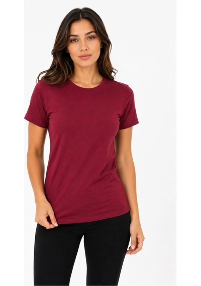 Wear Vexel Kadın Basic Tişört Bisiklet Yaka Kısa Kol Günlük Yazlık Slim Fit T-shirt - Bordo Bordo Wear Vexel Kadın Basic Tişört Bisiklet Yaka Kısa Kol Günlük Yazlık Slim Fit T-shirt - Bordo Bordo