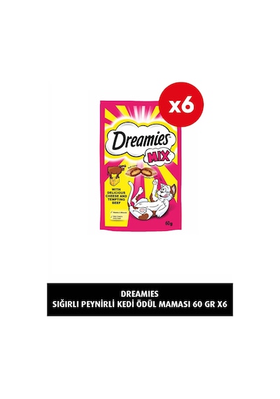 Dreamies Mix Sığırlı Peynirli Kedi Maması 60 Gr X 6 Adet