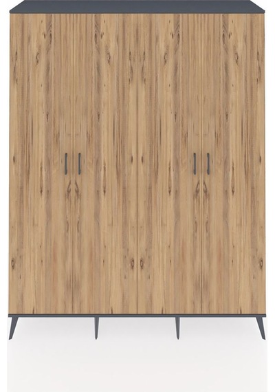 Hyperion Gardrop 10 Raflı 4 Kapaklı 176x44x221 Antrasit-çam/antrasit Çam/antrasit Hyperion Gardrop 10 Raflı 4 Kapaklı 176x44x221 Antrasit-çam/antrasit Çam/antrasit