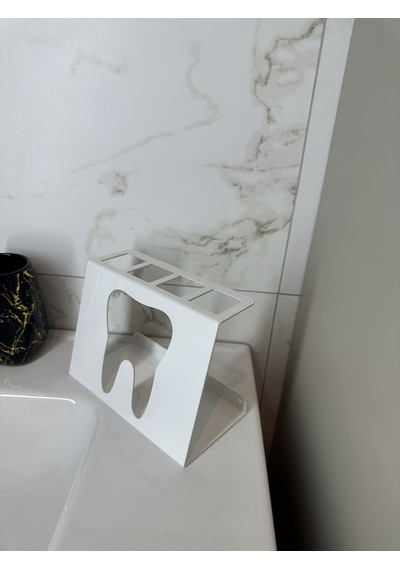 lyla concept Işıl Metal Şarjlı Diş Fırçalık Elektrikli Diş Fırçası Standı Beyaz