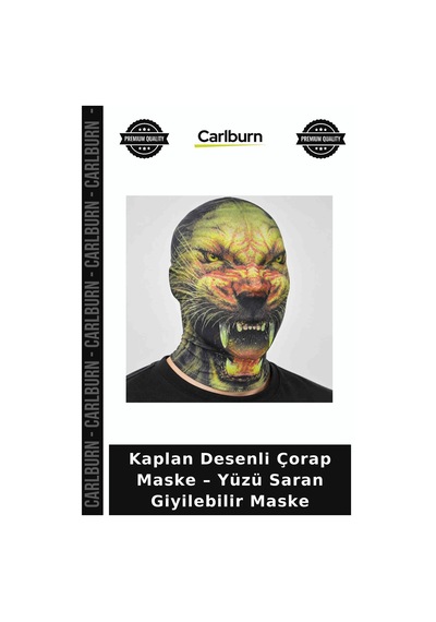 Özel Üretim Kaplan Desenli Çorap Maske Yüzü Saran Giyilebilir Maske Hayvan Esnek Parti "