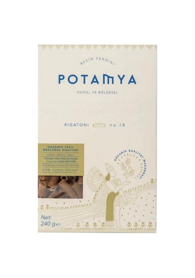 Potamya Yeşil Mercimek Rigatoni Makarna 240 G