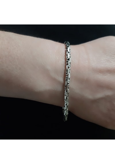 925 Ayar Gümüş Kral Bileklik 3.3  Mm