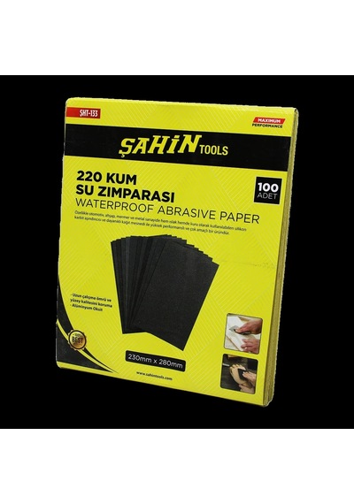 100 Adet 220 Kum Kağıt Su Zımparası 5468