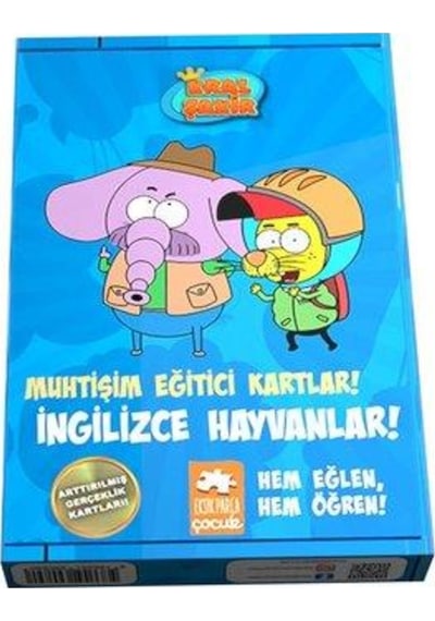 Kral Şakir Muhtişim Eğitici Kartlar Ingilizce Hayvanlar - Eksik P