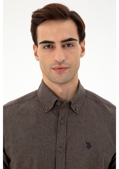 U.s. Polo Assn. Erkek Kahverengi Gömlek Basic 50296757-vr029 Kahverengi